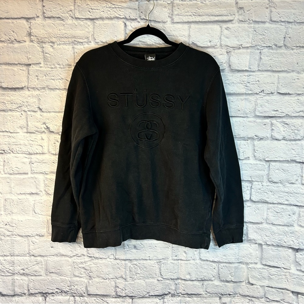 Black Stussy Crewneck Sweatshirt